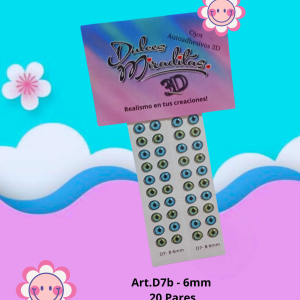 Ojos autoadhesivos 3d